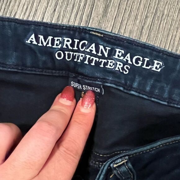 American Eagle Outfitters Super Stretch Skinny Jeans Denim Dark Wash Size 6 - Picture 11 of 11